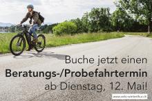 Beratung Probefahrt Velo Winterthur E-Bike Cargobike Faltvelo